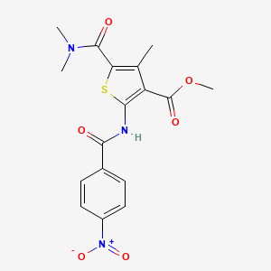 methyl 5-[(dimethylamino)carbonyl]-4-methyl-2-[(4-nitrobenzoyl)amino]-3-thiophenecarboxylate