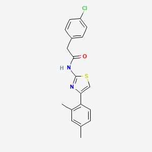 2-(4-chlorophenyl)-N-[4-(2,4-dimethylphenyl)-1,3-thiazol-2-yl]acetamide