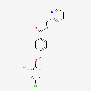 molecular formula C20H15Cl2NO3 B3555046 2-pyridinylmethyl 4-[(2,4-dichlorophenoxy)methyl]benzoate 