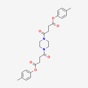 bis(4-methylphenyl) 4,4'-(1,4-piperazinediyl)bis(4-oxobutanoate)