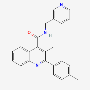 3-methyl-2-(4-methylphenyl)-N-(3-pyridinylmethyl)-4-quinolinecarboxamide