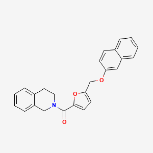 molecular formula C25H21NO3 B3555085 2-{5-[(2-naphthyloxy)methyl]-2-furoyl}-1,2,3,4-tetrahydroisoquinoline 