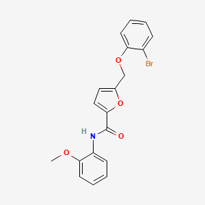 molecular formula C19H16BrNO4 B3555100 5-[(2-bromophenoxy)methyl]-N-(2-methoxyphenyl)-2-furamide 