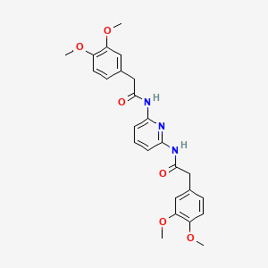 molecular formula C25H27N3O6 B3555103 N,N'-2,6-pyridinediylbis[2-(3,4-dimethoxyphenyl)acetamide] 