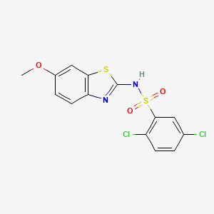 molecular formula C14H10Cl2N2O3S2 B3555134 2,5-dichloro-N-(6-methoxy-1,3-benzothiazol-2-yl)benzenesulfonamide 