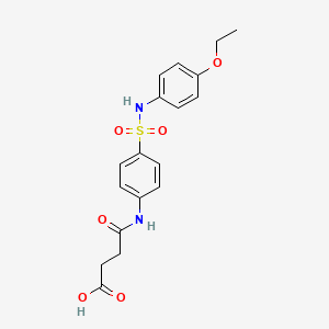 molecular formula C18H20N2O6S B3555138 4-[(4-{[(4-ethoxyphenyl)amino]sulfonyl}phenyl)amino]-4-oxobutanoic acid 