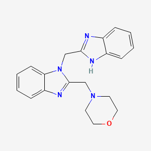 molecular formula C20H21N5O B3555144 1-(1H-benzimidazol-2-ylmethyl)-2-(4-morpholinylmethyl)-1H-benzimidazole 