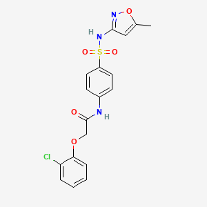 molecular formula C18H16ClN3O5S B3555163 2-(2-chlorophenoxy)-N-(4-{[(5-methyl-3-isoxazolyl)amino]sulfonyl}phenyl)acetamide 