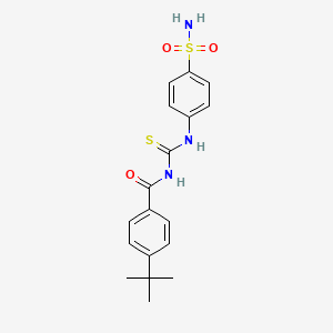 molecular formula C18H21N3O3S2 B3555179 N-({[4-(aminosulfonyl)phenyl]amino}carbonothioyl)-4-tert-butylbenzamide CAS No. 501111-61-1