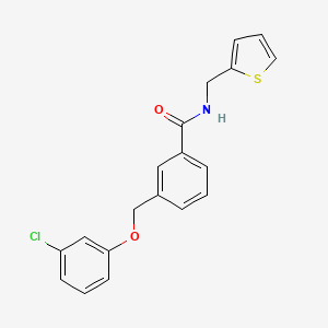 molecular formula C19H16ClNO2S B3555189 3-[(3-chlorophenoxy)methyl]-N-(2-thienylmethyl)benzamide 