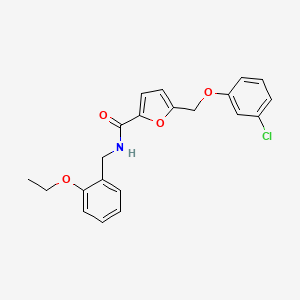 5-[(3-chlorophenoxy)methyl]-N-(2-ethoxybenzyl)-2-furamide