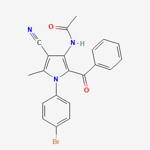 N-[2-benzoyl-1-(4-bromophenyl)-4-cyano-5-methyl-1H-pyrrol-3-yl]acetamide