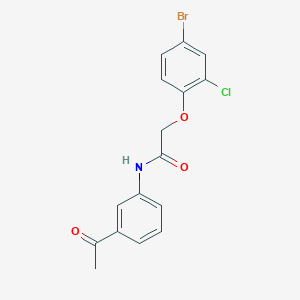 molecular formula C16H13BrClNO3 B3555238 N-(3-acetylphenyl)-2-(4-bromo-2-chlorophenoxy)acetamide 