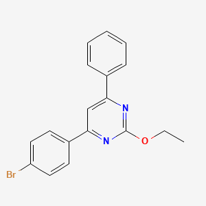 molecular formula C18H15BrN2O B3555250 4-(4-bromophenyl)-2-ethoxy-6-phenylpyrimidine 