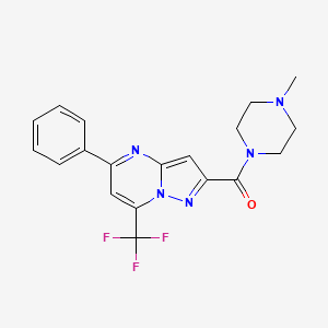 2-[(4-methyl-1-piperazinyl)carbonyl]-5-phenyl-7-(trifluoromethyl)pyrazolo[1,5-a]pyrimidine