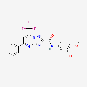 N-(3,4-dimethoxyphenyl)-5-phenyl-7-(trifluoromethyl)[1,2,4]triazolo[1,5-a]pyrimidine-2-carboxamide