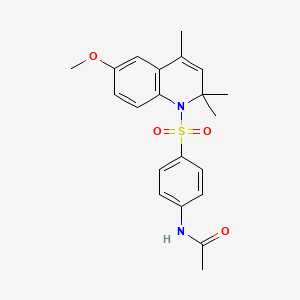 N-{4-[(6-methoxy-2,2,4-trimethyl-1(2H)-quinolinyl)sulfonyl]phenyl}acetamide