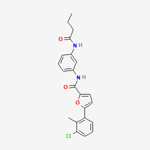 N-[3-(butyrylamino)phenyl]-5-(3-chloro-2-methylphenyl)-2-furamide