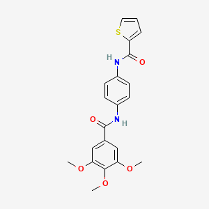 molecular formula C21H20N2O5S B3555295 N-{4-[(3,4,5-trimethoxybenzoyl)amino]phenyl}-2-thiophenecarboxamide 