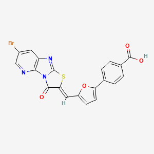 4-{5-[(7-bromo-3-oxo[1,3]thiazolo[2',3':2,3]imidazo[4,5-b]pyridin-2(3H)-ylidene)methyl]-2-furyl}benzoic acid