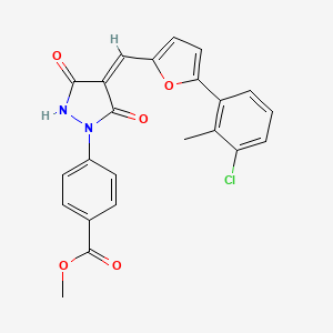 methyl 4-(4-{[5-(3-chloro-2-methylphenyl)-2-furyl]methylene}-3,5-dioxo-1-pyrazolidinyl)benzoate