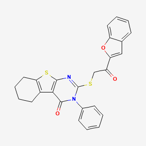 2-{[2-(1-benzofuran-2-yl)-2-oxoethyl]thio}-3-phenyl-5,6,7,8-tetrahydro[1]benzothieno[2,3-d]pyrimidin-4(3H)-one