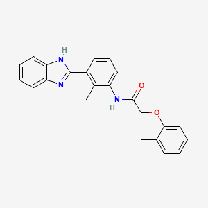 molecular formula C23H21N3O2 B3555329 N-[3-(1H-benzimidazol-2-yl)-2-methylphenyl]-2-(2-methylphenoxy)acetamide 