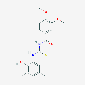 N-{[(2-hydroxy-3,5-dimethylphenyl)amino]carbonothioyl}-3,4-dimethoxybenzamide