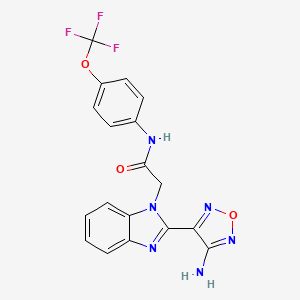 2-[2-(4-amino-1,2,5-oxadiazol-3-yl)-1H-benzimidazol-1-yl]-N-[4-(trifluoromethoxy)phenyl]acetamide