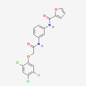 molecular formula C19H13Cl3N2O4 B3555367 N-(3-{[2-(2,4,5-trichlorophenoxy)acetyl]amino}phenyl)-2-furamide 