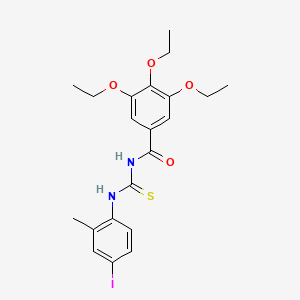 3,4,5-triethoxy-N-{[(4-iodo-2-methylphenyl)amino]carbonothioyl}benzamide