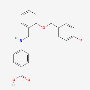 molecular formula C21H18FNO3 B3555403 4-({2-[(4-fluorobenzyl)oxy]benzyl}amino)benzoic acid 