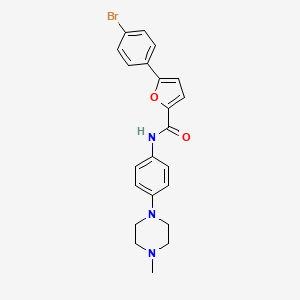 molecular formula C22H22BrN3O2 B3555417 5-(4-bromophenyl)-N-[4-(4-methyl-1-piperazinyl)phenyl]-2-furamide 