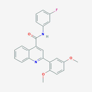 2-(2,5-dimethoxyphenyl)-N-(3-fluorophenyl)-4-quinolinecarboxamide