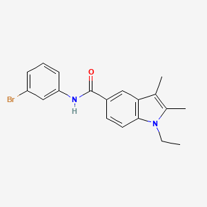 N-(3-bromophenyl)-1-ethyl-2,3-dimethyl-1H-indole-5-carboxamide