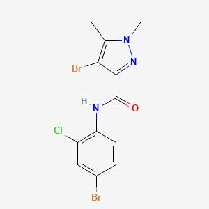 4-bromo-N-(4-bromo-2-chlorophenyl)-1,5-dimethyl-1H-pyrazole-3-carboxamide