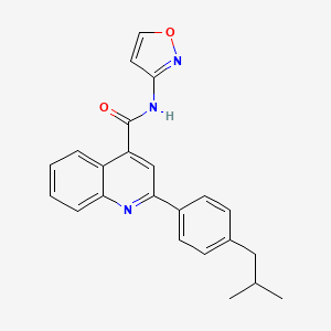 molecular formula C23H21N3O2 B3555491 2-(4-isobutylphenyl)-N-3-isoxazolyl-4-quinolinecarboxamide 