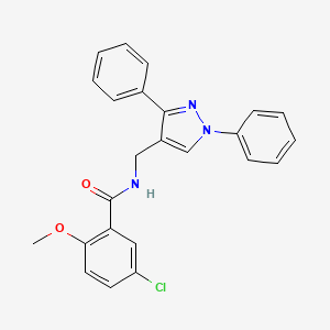 5-chloro-N-[(1,3-diphenyl-1H-pyrazol-4-yl)methyl]-2-methoxybenzamide