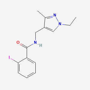 N-[(1-ethyl-3-methyl-1H-pyrazol-4-yl)methyl]-2-iodobenzamide