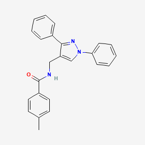 N-[(1,3-diphenyl-1H-pyrazol-4-yl)methyl]-4-methylbenzamide