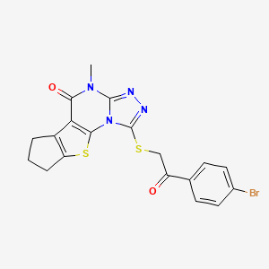 1-{[2-(4-bromophenyl)-2-oxoethyl]thio}-4-methyl-7,8-dihydro-6H-cyclopenta[4,5]thieno[3,2-e][1,2,4]triazolo[4,3-a]pyrimidin-5(4H)-one