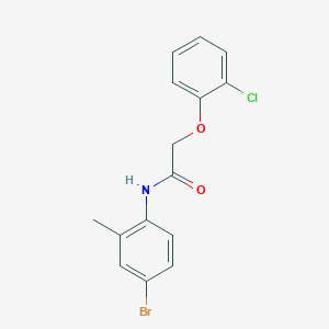 molecular formula C15H13BrClNO2 B3555530 N-(4-bromo-2-methylphenyl)-2-(2-chlorophenoxy)acetamide 