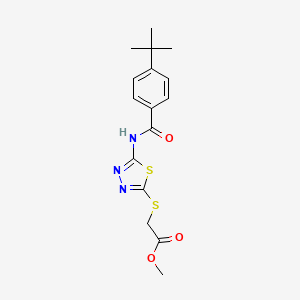 methyl ({5-[(4-tert-butylbenzoyl)amino]-1,3,4-thiadiazol-2-yl}thio)acetate