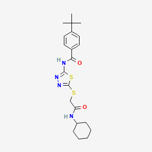 4-tert-butyl-N-(5-{[2-(cyclohexylamino)-2-oxoethyl]thio}-1,3,4-thiadiazol-2-yl)benzamide