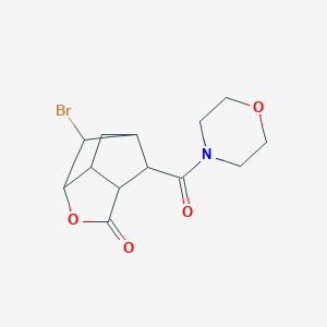 molecular formula C13H16BrNO4 B355554 2-Bromo-9-(4-morpholinylcarbonyl)-4-oxatricyclo[4.2.1.0~3,7~]nonan-5-one CAS No. 1005073-79-9