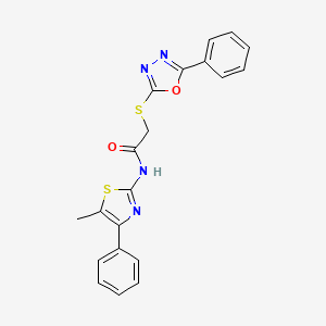 N-(5-methyl-4-phenyl-1,3-thiazol-2-yl)-2-[(5-phenyl-1,3,4-oxadiazol-2-yl)thio]acetamide