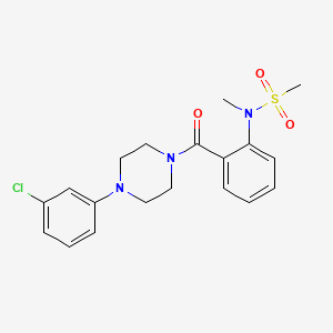 N-(2-{[4-(3-chlorophenyl)-1-piperazinyl]carbonyl}phenyl)-N-methylmethanesulfonamide