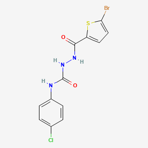 molecular formula C12H9BrClN3O2S B3555590 2-[(5-bromo-2-thienyl)carbonyl]-N-(4-chlorophenyl)hydrazinecarboxamide 