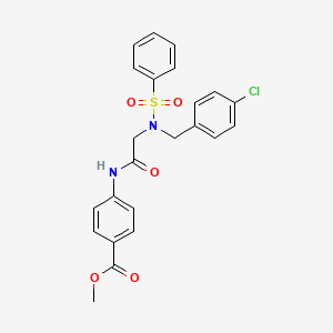 methyl 4-{[N-(4-chlorobenzyl)-N-(phenylsulfonyl)glycyl]amino}benzoate