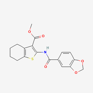 methyl 2-[(1,3-benzodioxol-5-ylcarbonyl)amino]-4,5,6,7-tetrahydro-1-benzothiophene-3-carboxylate